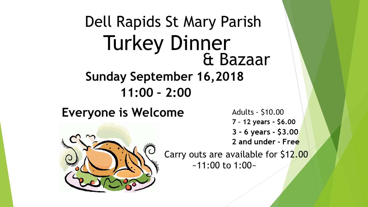 Dell Rapids St. Mary Turkey Dinner and Bizarre Dell Rapids South Dakota